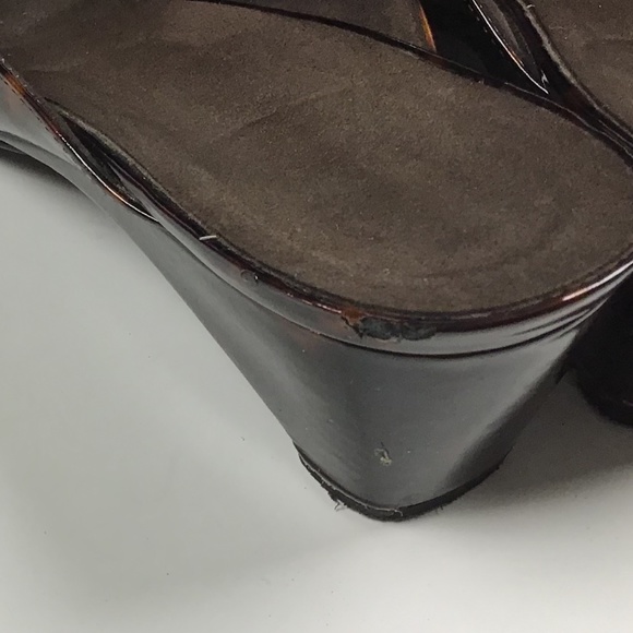 Stuart Weitzman Canndy Tortoise Patent Mule 7M - Picture 7 of 9